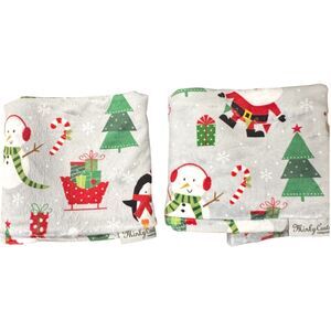 Minky Couture Plush Christmas Themed Holiday Print Luxe Standard Pillow Cases